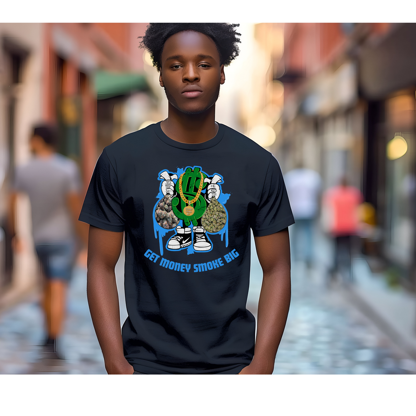 Get Money Smoke Big Graphic T Shirt