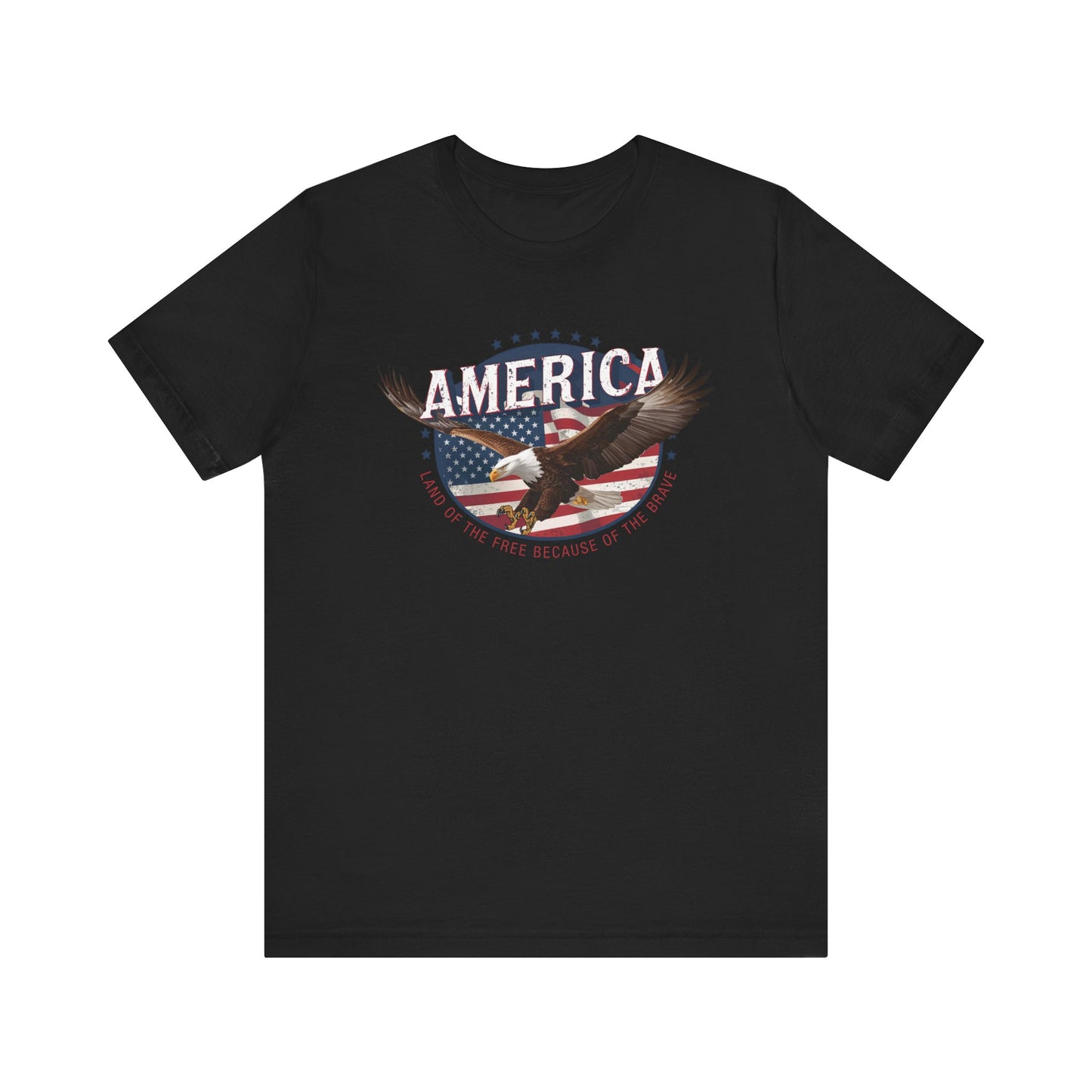 America Land of the Free Graphic T Shirt