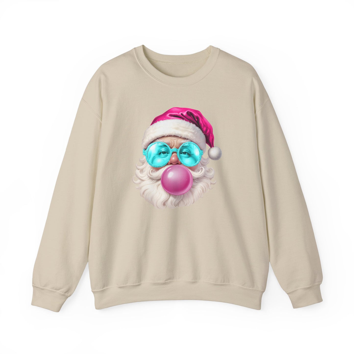 Santa Clause Blowing Bubble Crewneck Sweatshirt