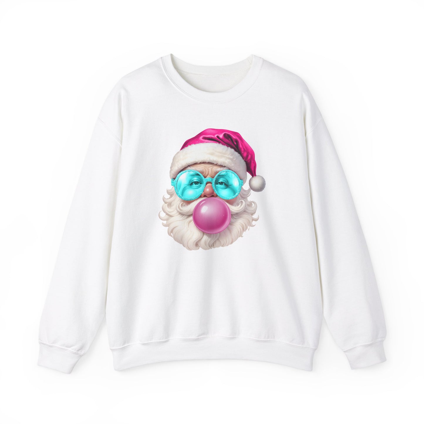 Santa Clause Blowing Bubble Crewneck Sweatshirt