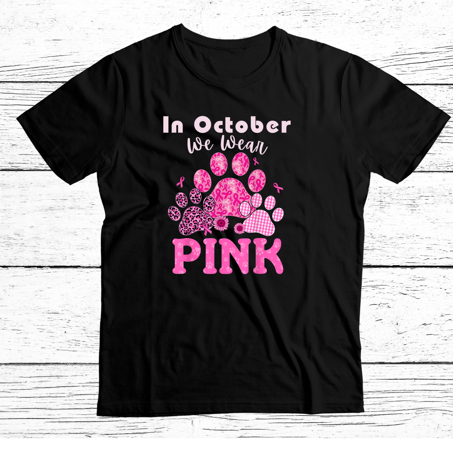 In October We Wear Pink T Shirt
