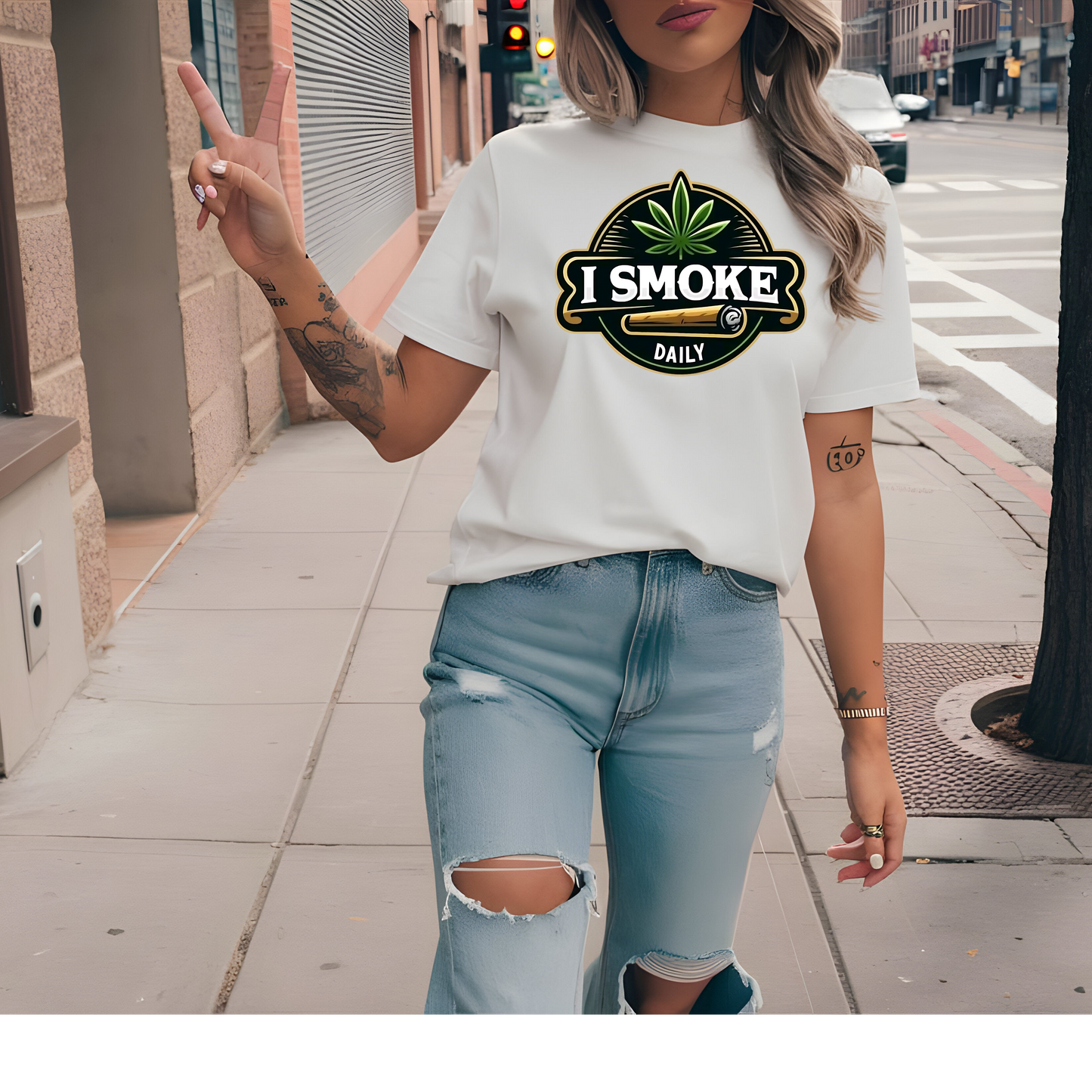 I Smoke Daily Graphic T Shirt