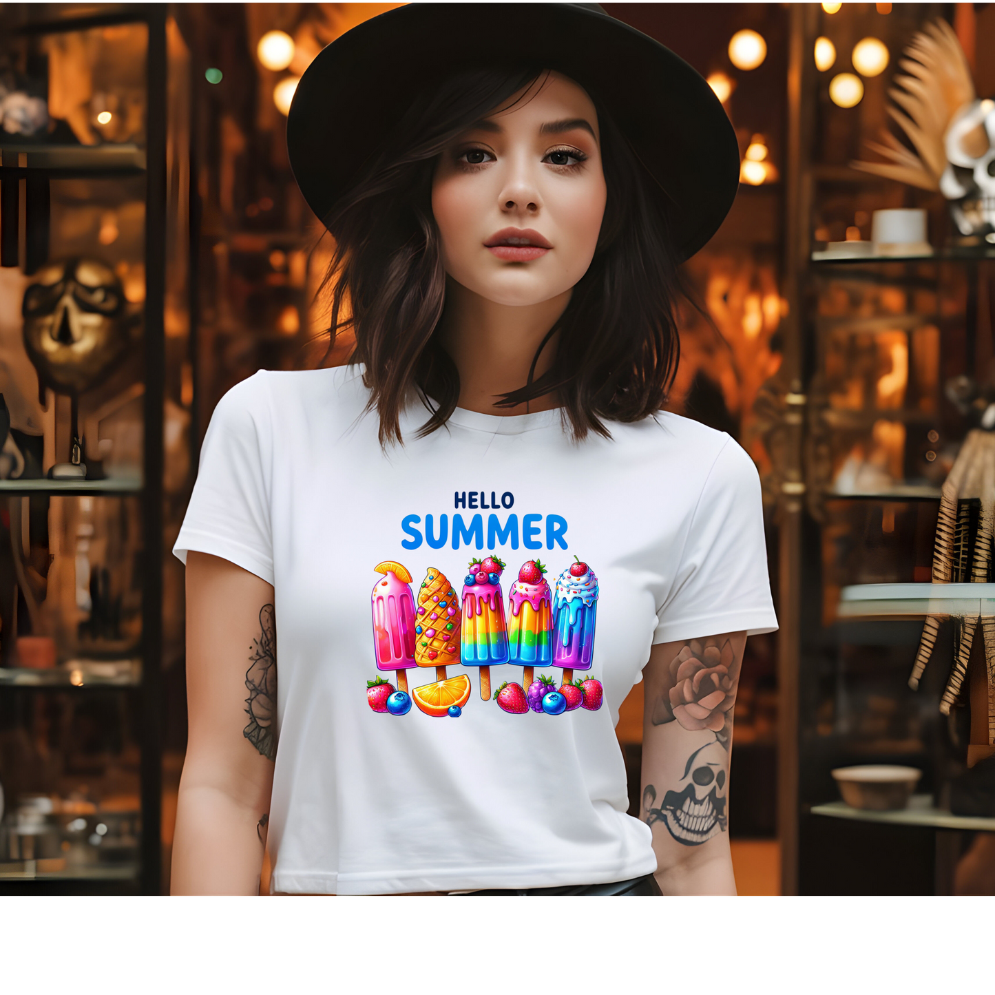 Hello Summer Graphic T Shirt