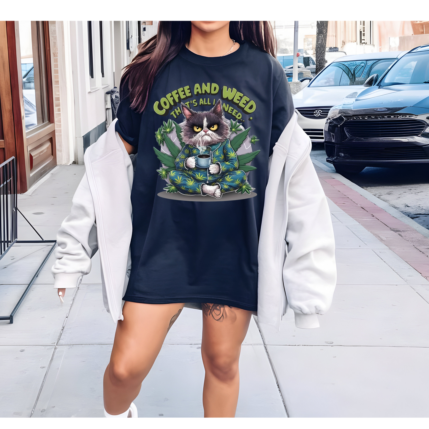 Coffee and Weed Graphic T Shirt