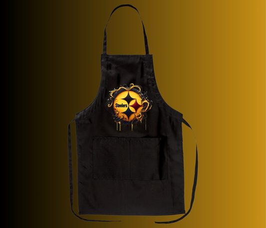 Pittsburg Football Paint drip Apron