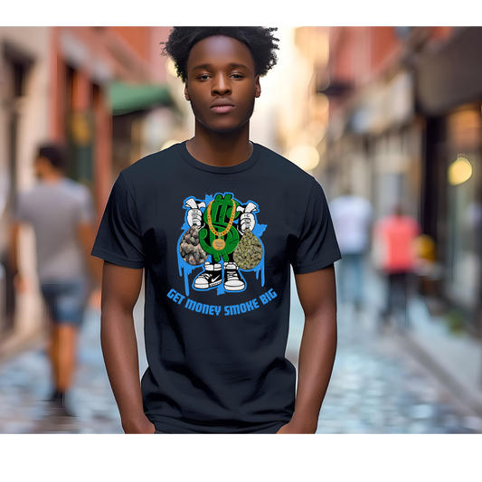 Get Money Smoke Big Graphic T Shirt