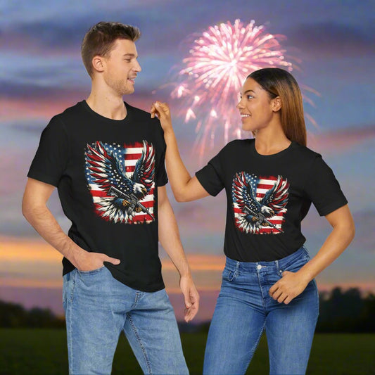 T Shirt American Flag American Eagle 