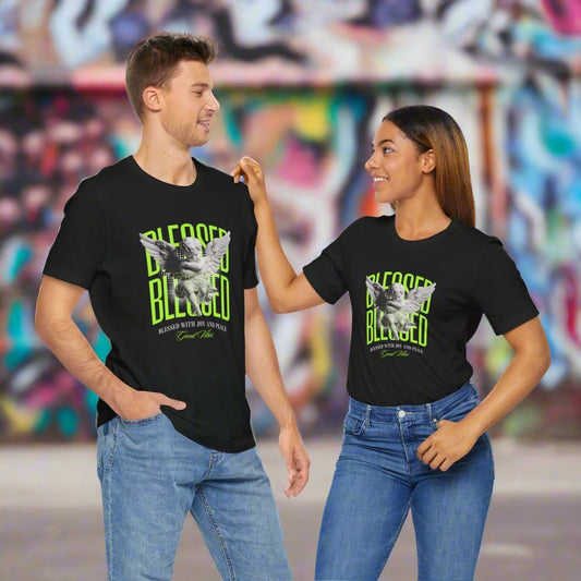 Street Wear Blessed graphic T Shirt