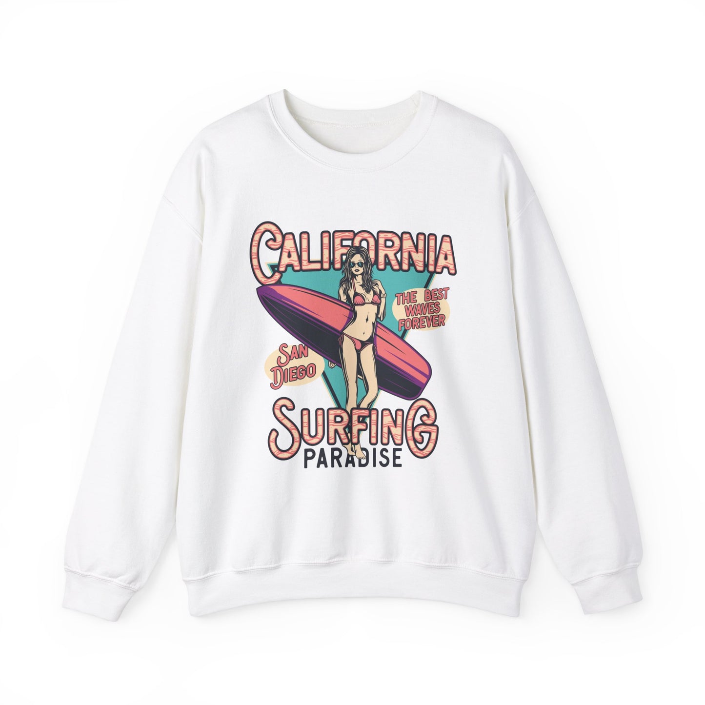 California Surfing Crewneck Sweater