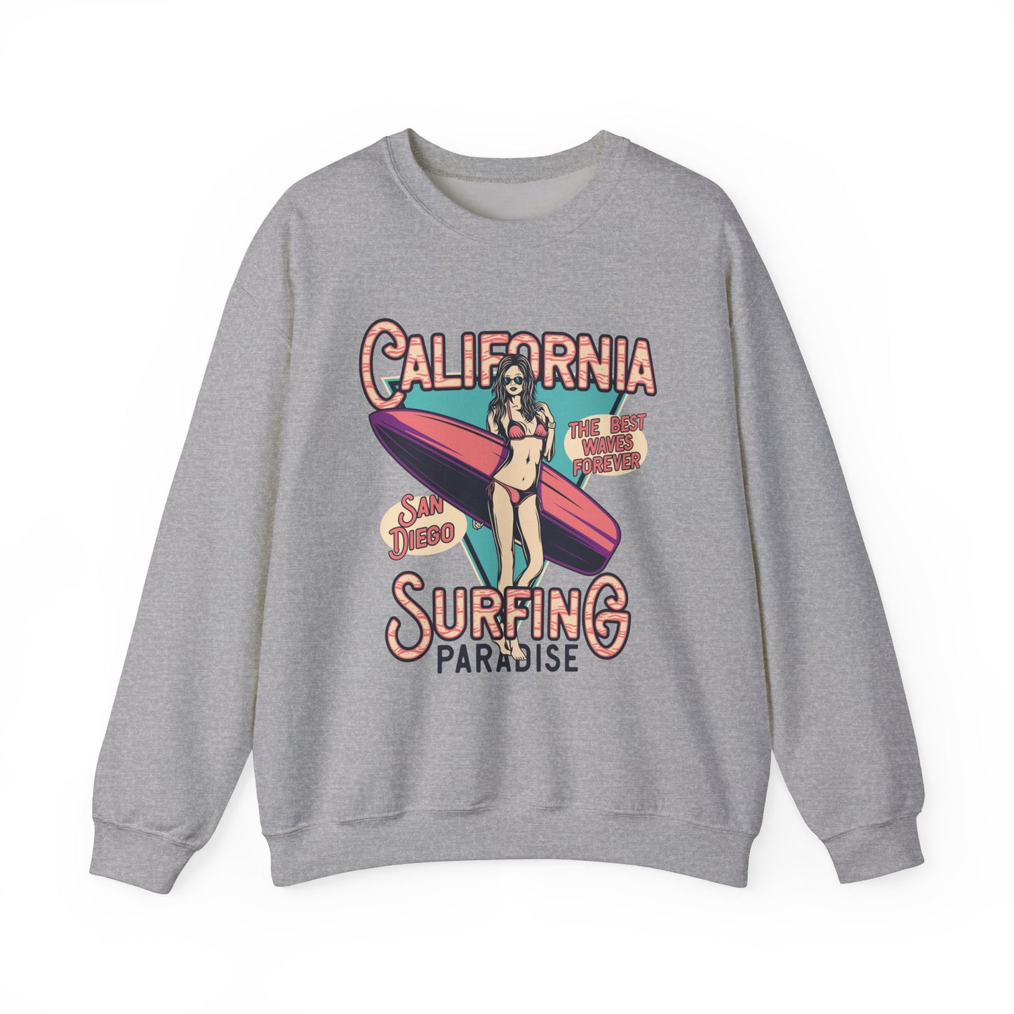 California Surfing Crewneck Sweater