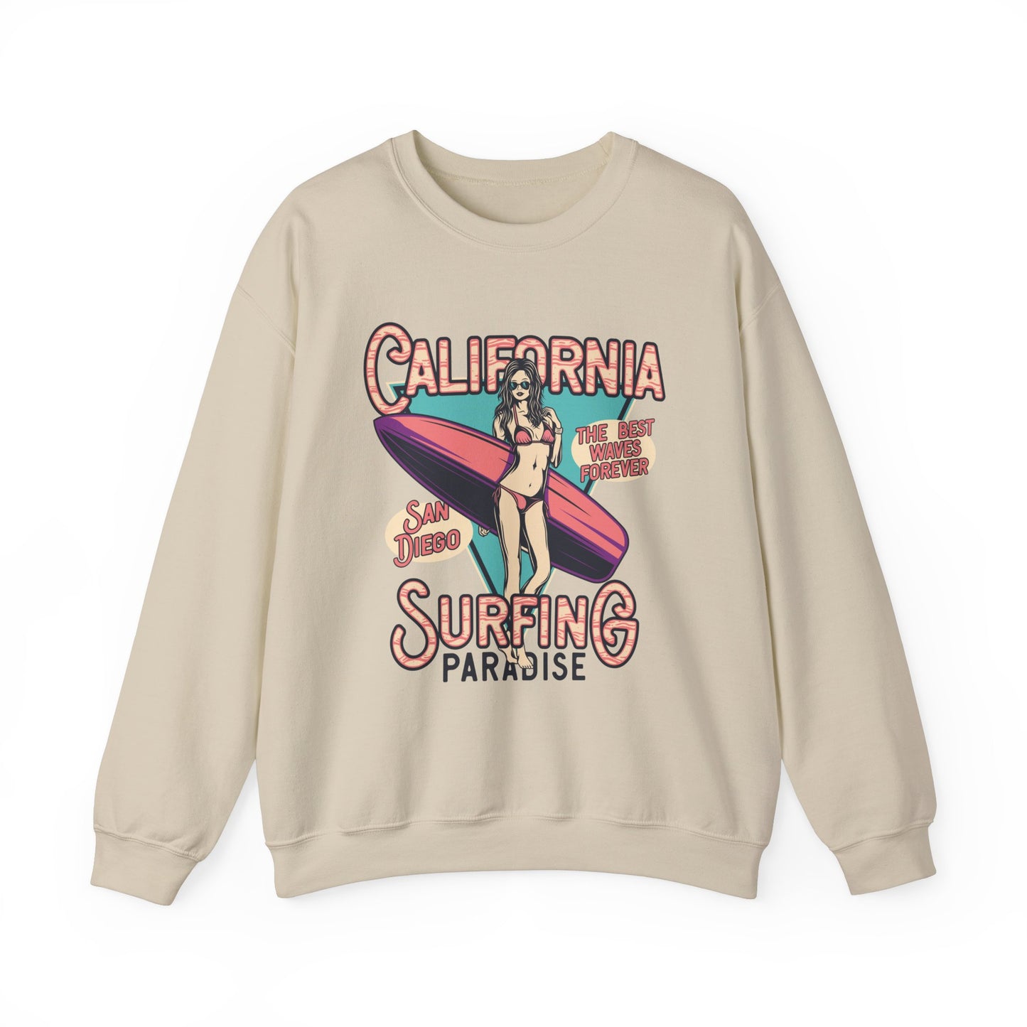California Surfing Crewneck Sweater
