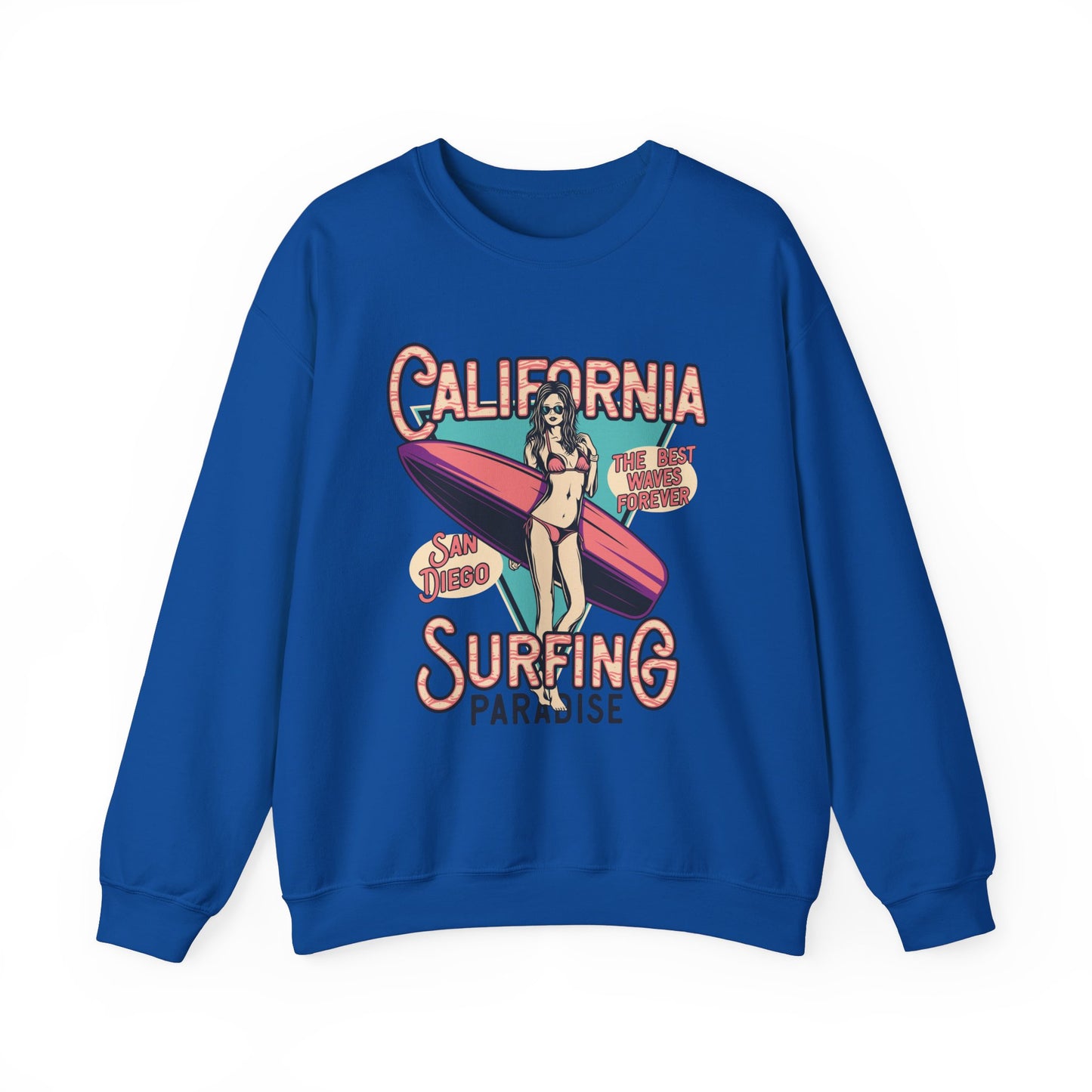 California Surfing Crewneck Sweater
