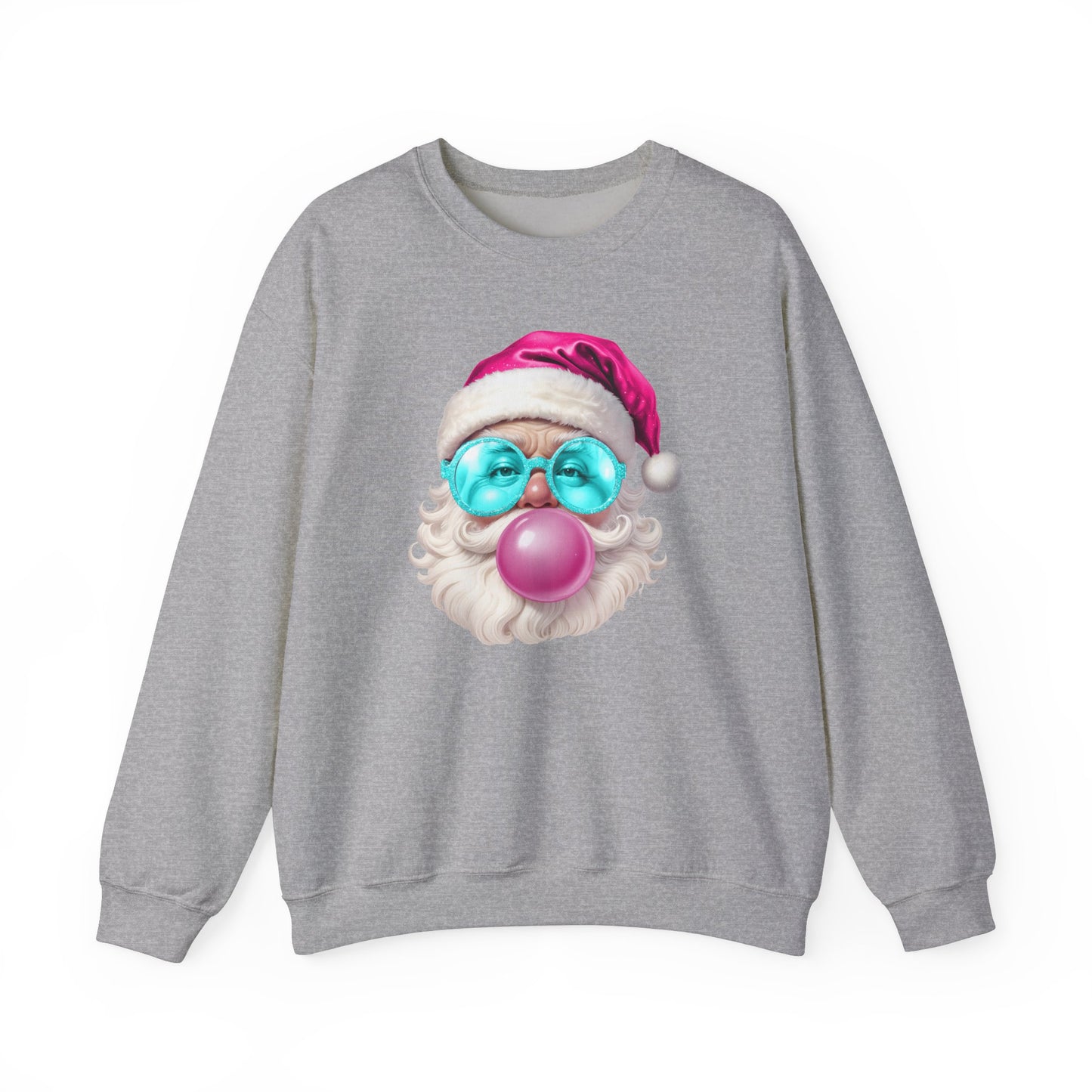 Santa Clause Blowing Bubble Crewneck Sweatshirt