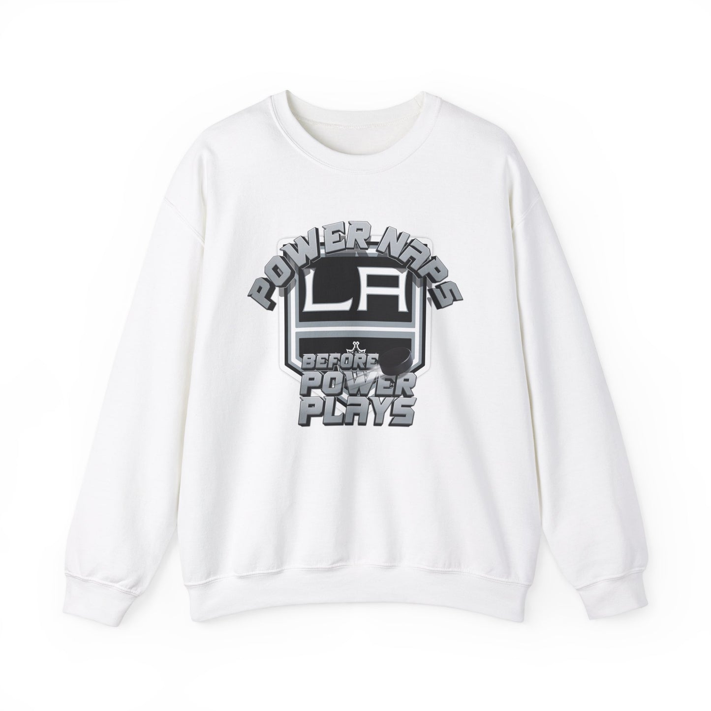 LA Kings Power Naps B4 Power Plays Crewneck Sweatshirt