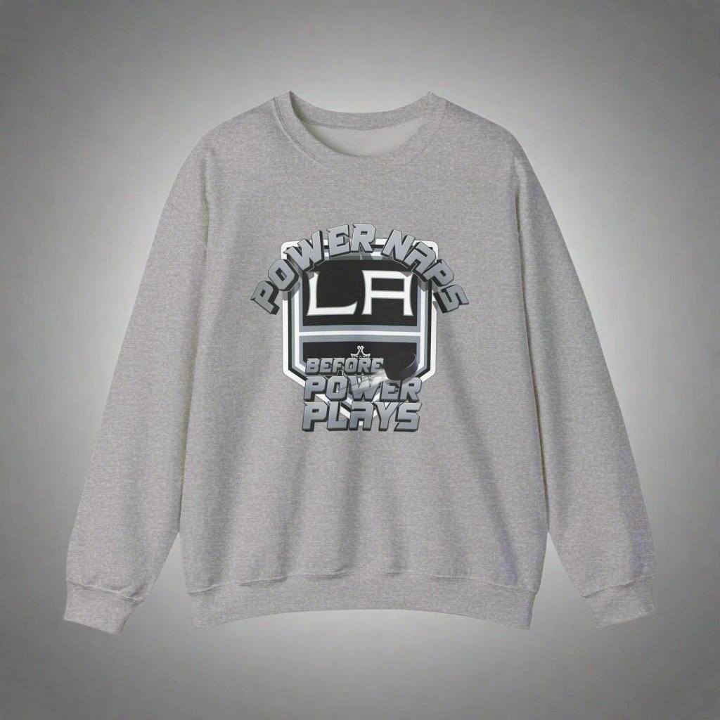 LA Kings Power Naps B4 Power Plays Crewneck Sweatshirt