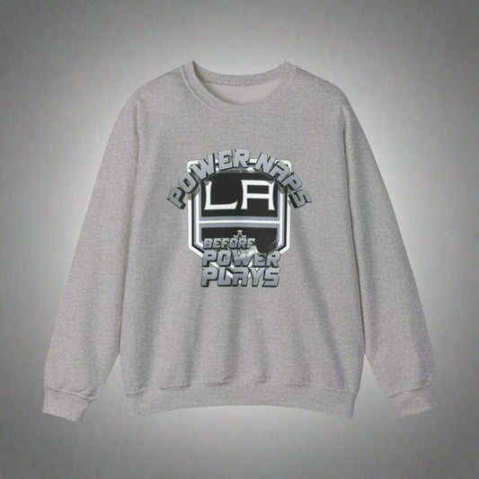 LA Kings Power Naps B4 Power Plays Crewneck Sweatshirt