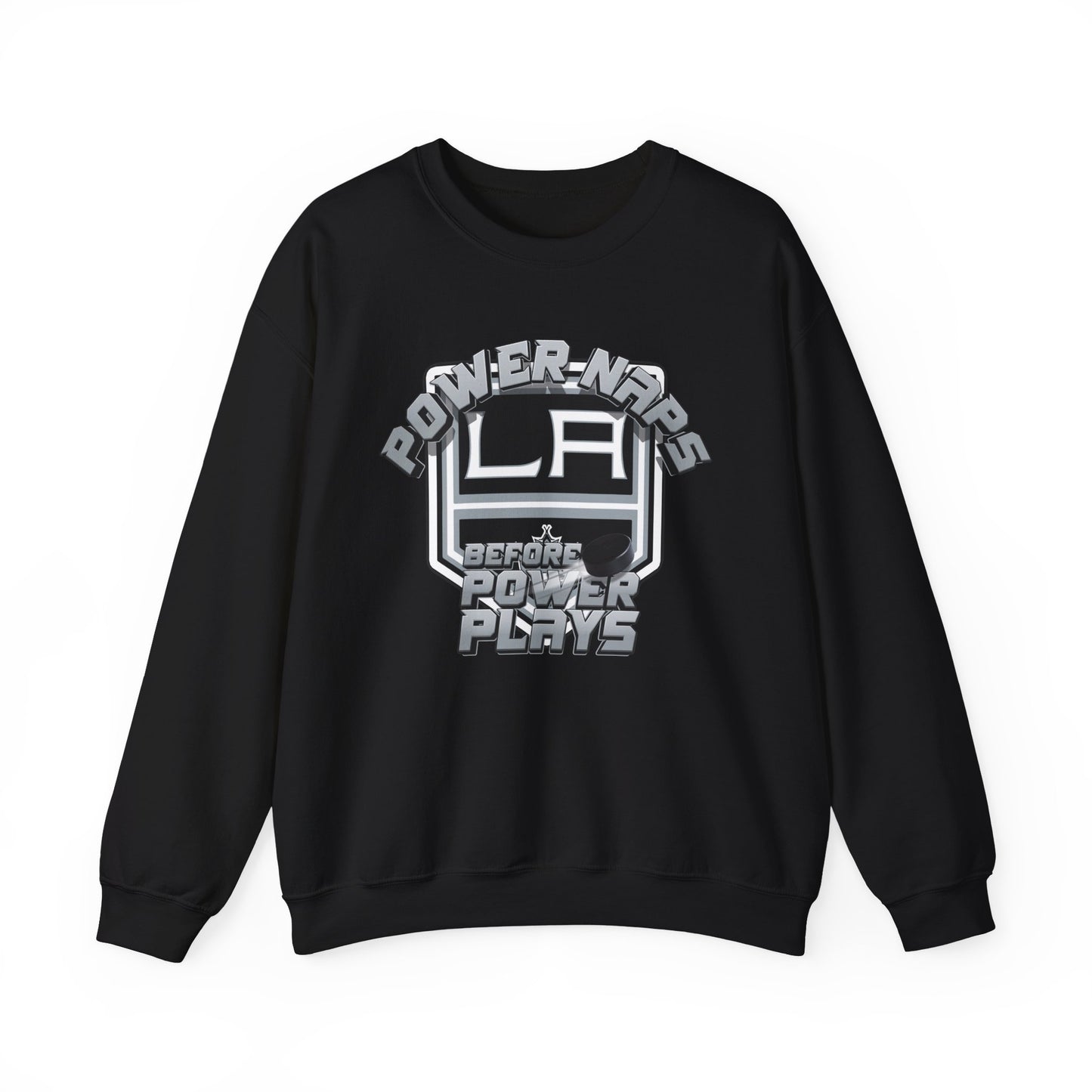 LA Kings Power Naps B4 Power Plays Crewneck Sweatshirt
