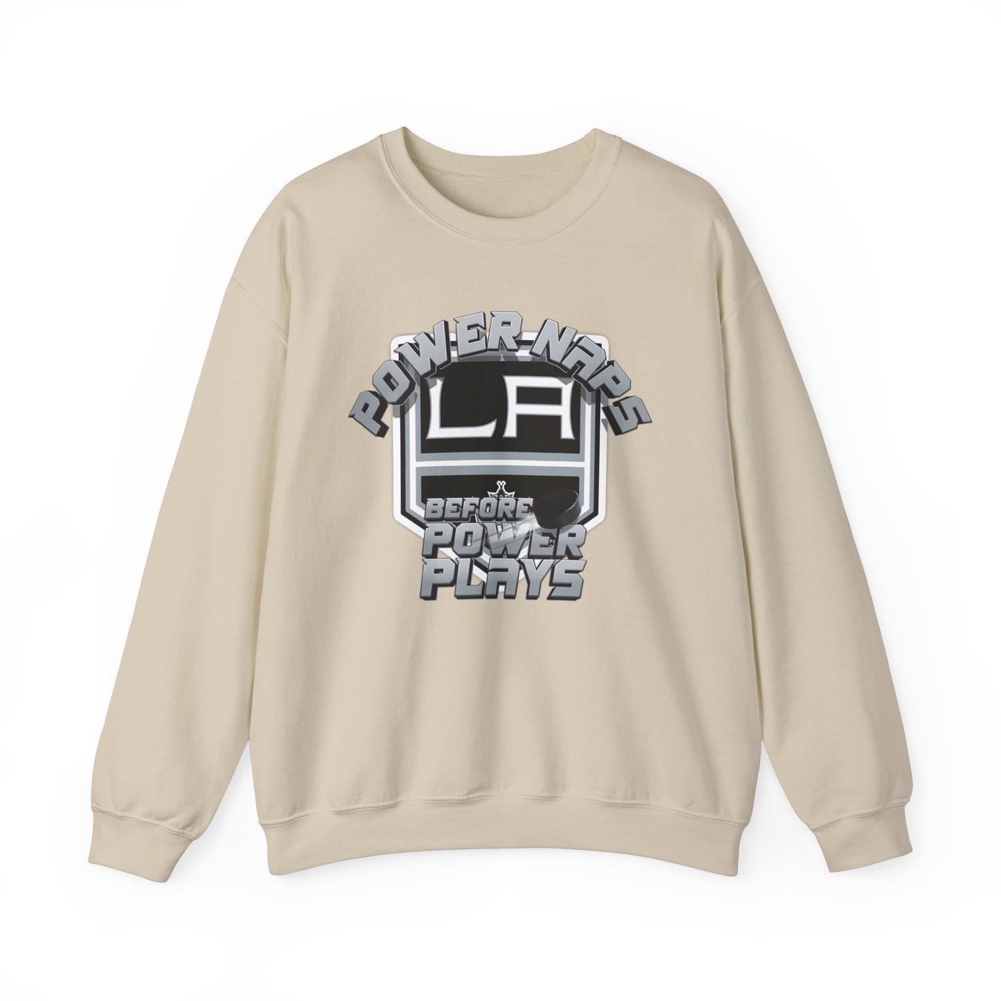 LA Kings Power Naps B4 Power Plays Crewneck Sweatshirt