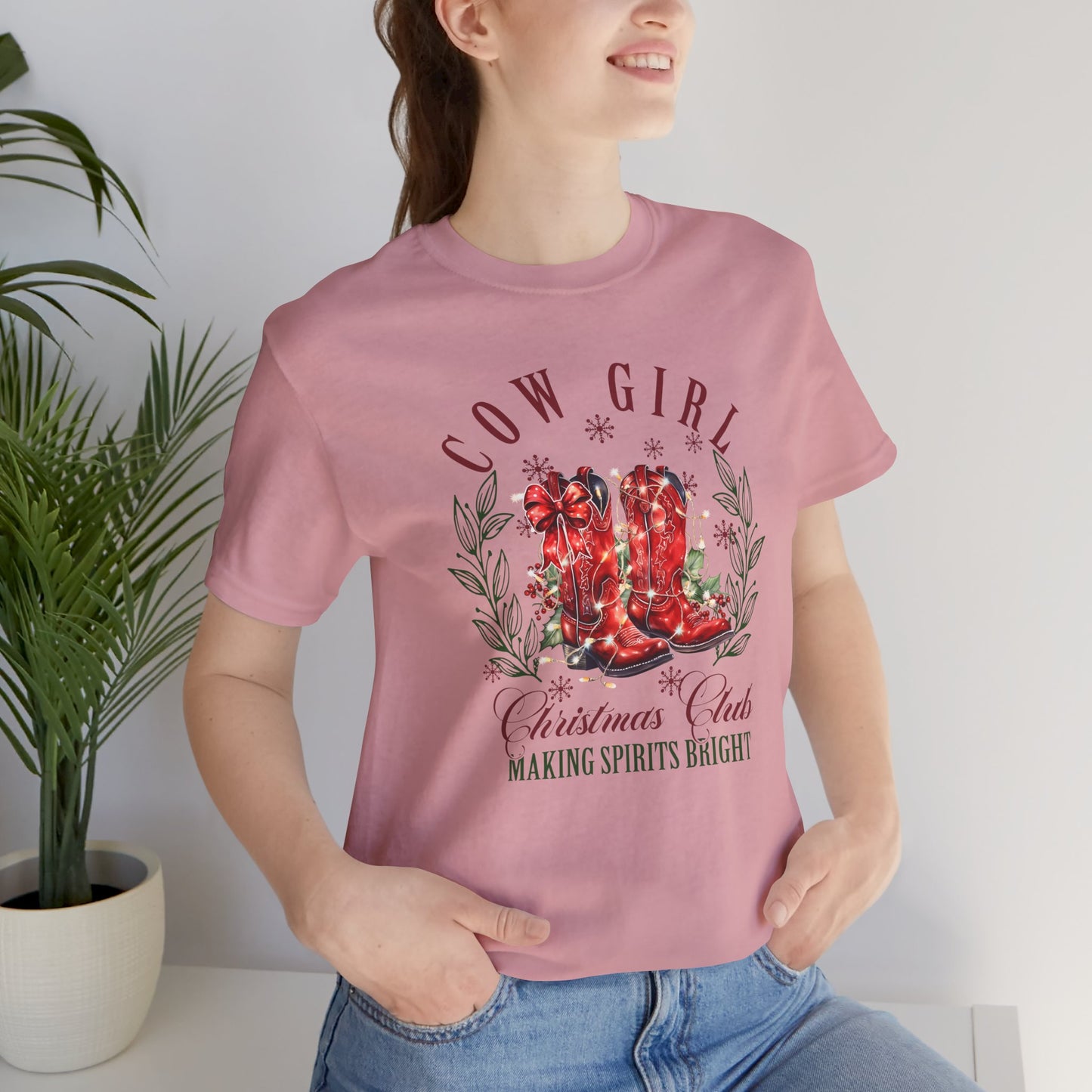Cowgirl Christmas Holiday T Shirt