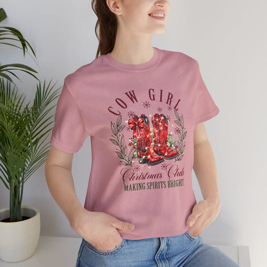 Cowgirl Christmas Holiday T Shirt