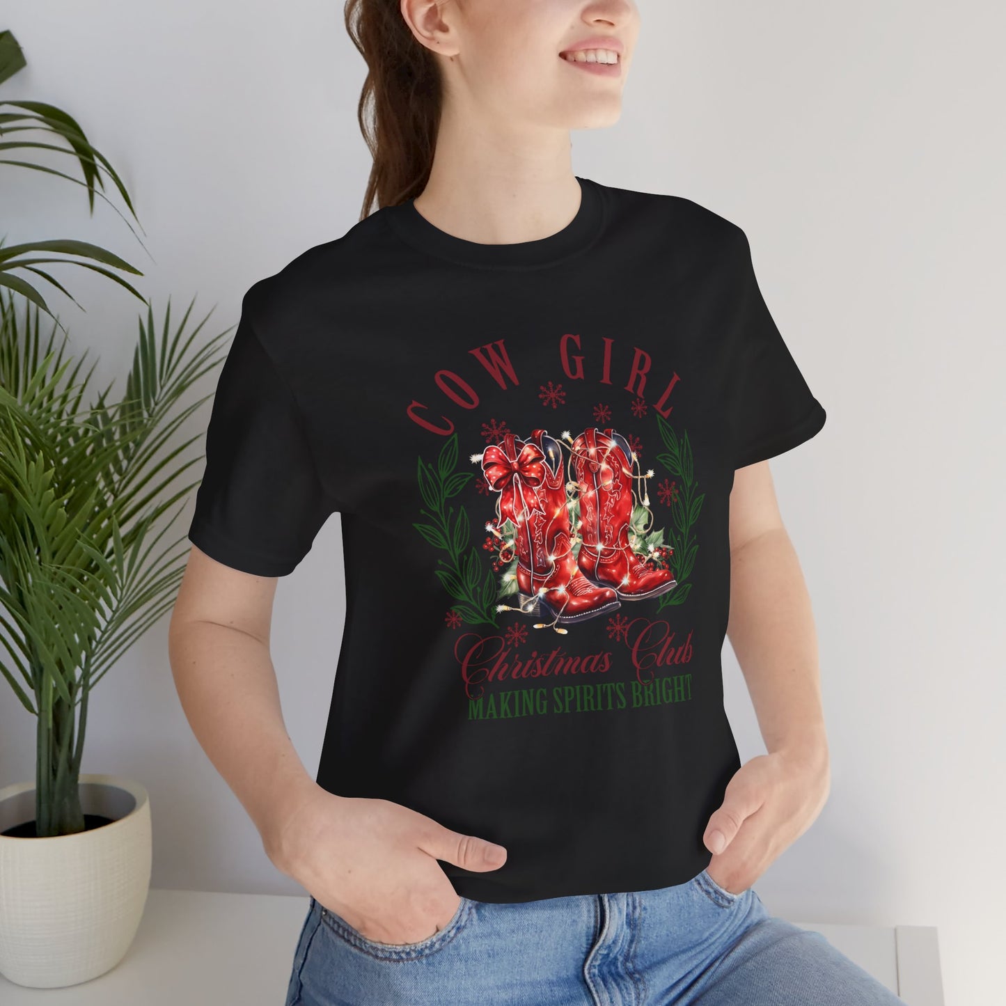 Cowgirl Christmas Holiday T Shirt