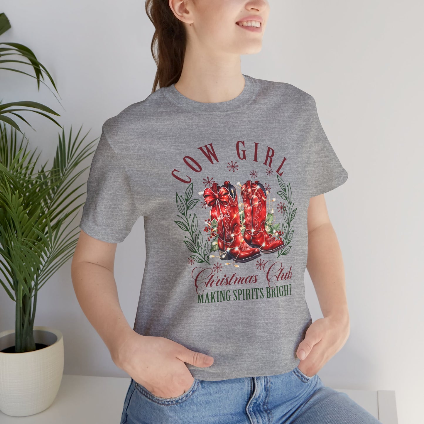 Cowgirl Christmas Holiday T Shirt