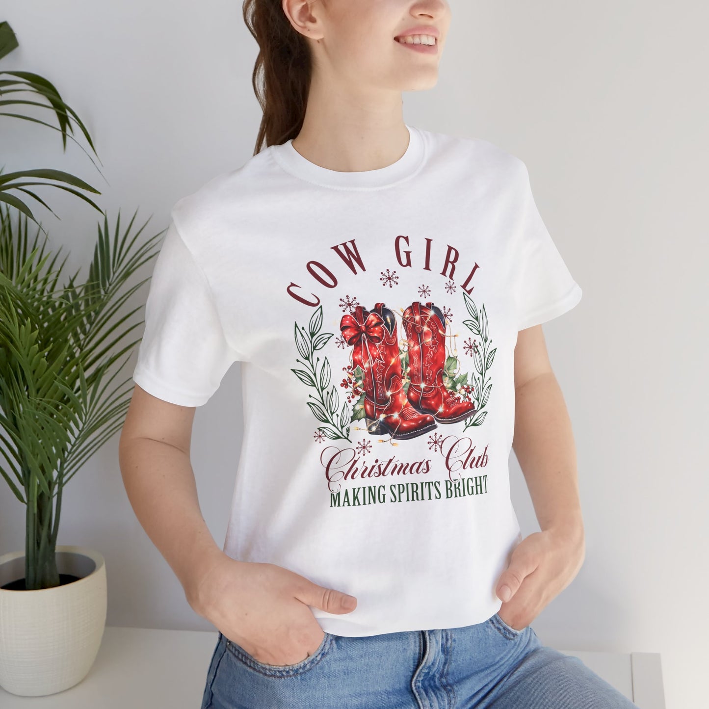 Cowgirl Christmas Holiday T Shirt