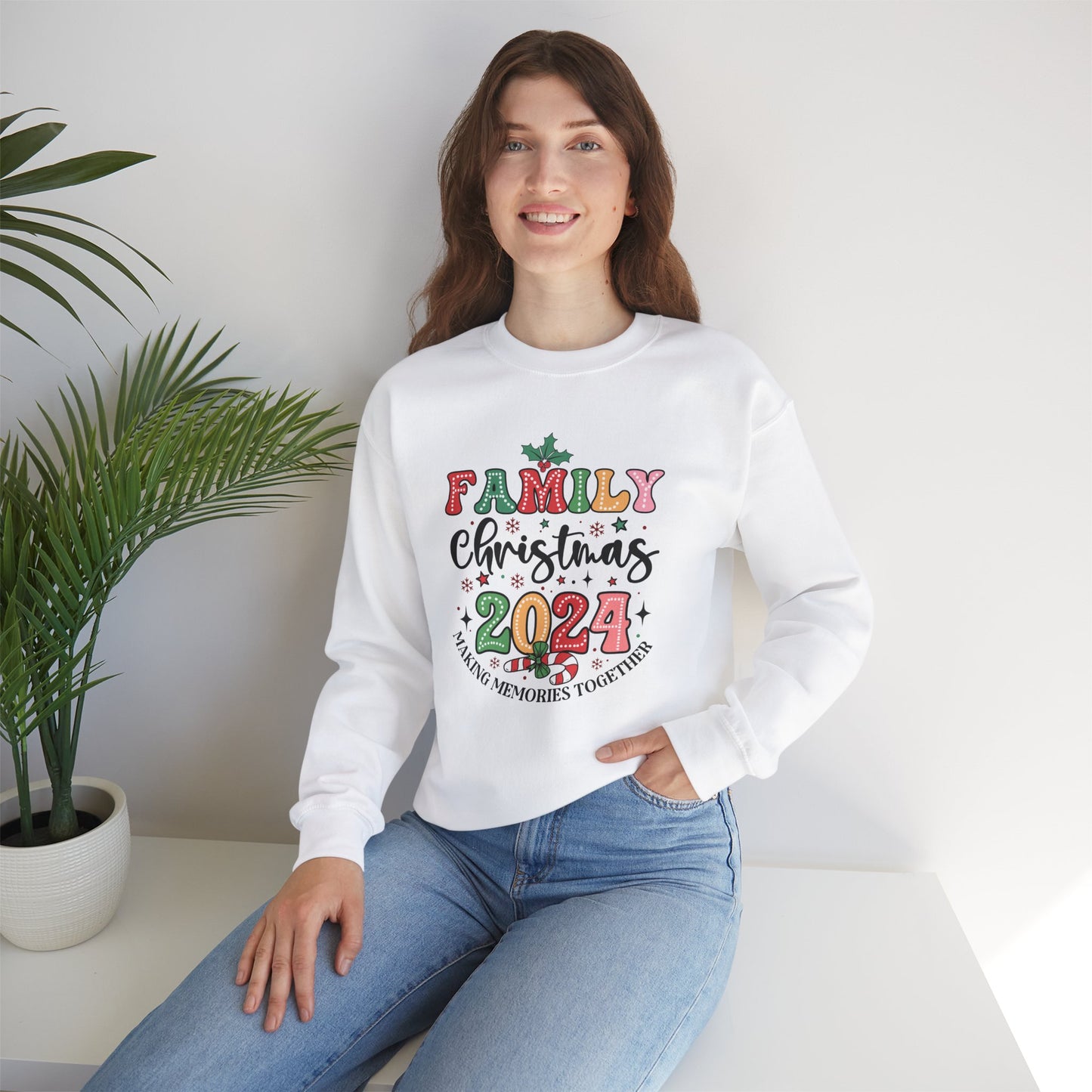 Family Christmas 2024 Crewneck Sweatshirt
