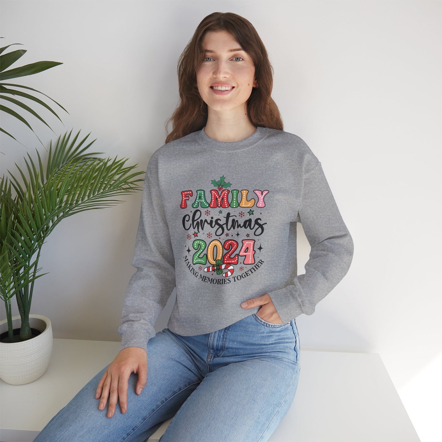 Family Christmas 2024 Crewneck Sweatshirt