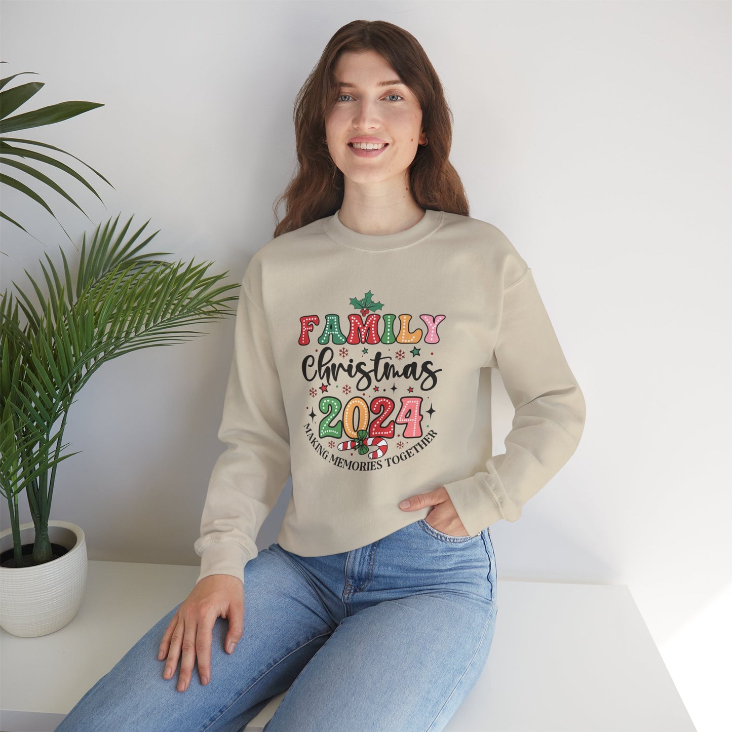Family Christmas 2024 Crewneck Sweatshirt