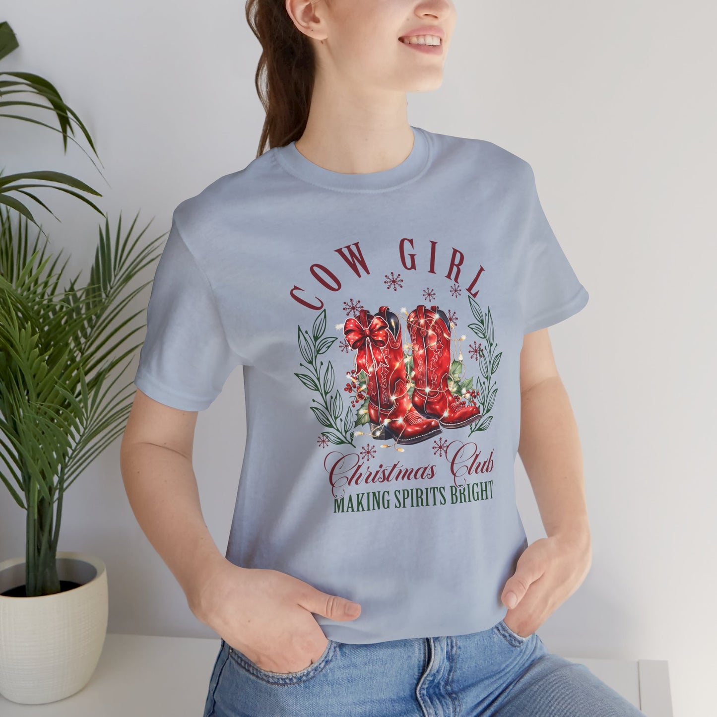 Cowgirl Christmas Holiday T Shirt