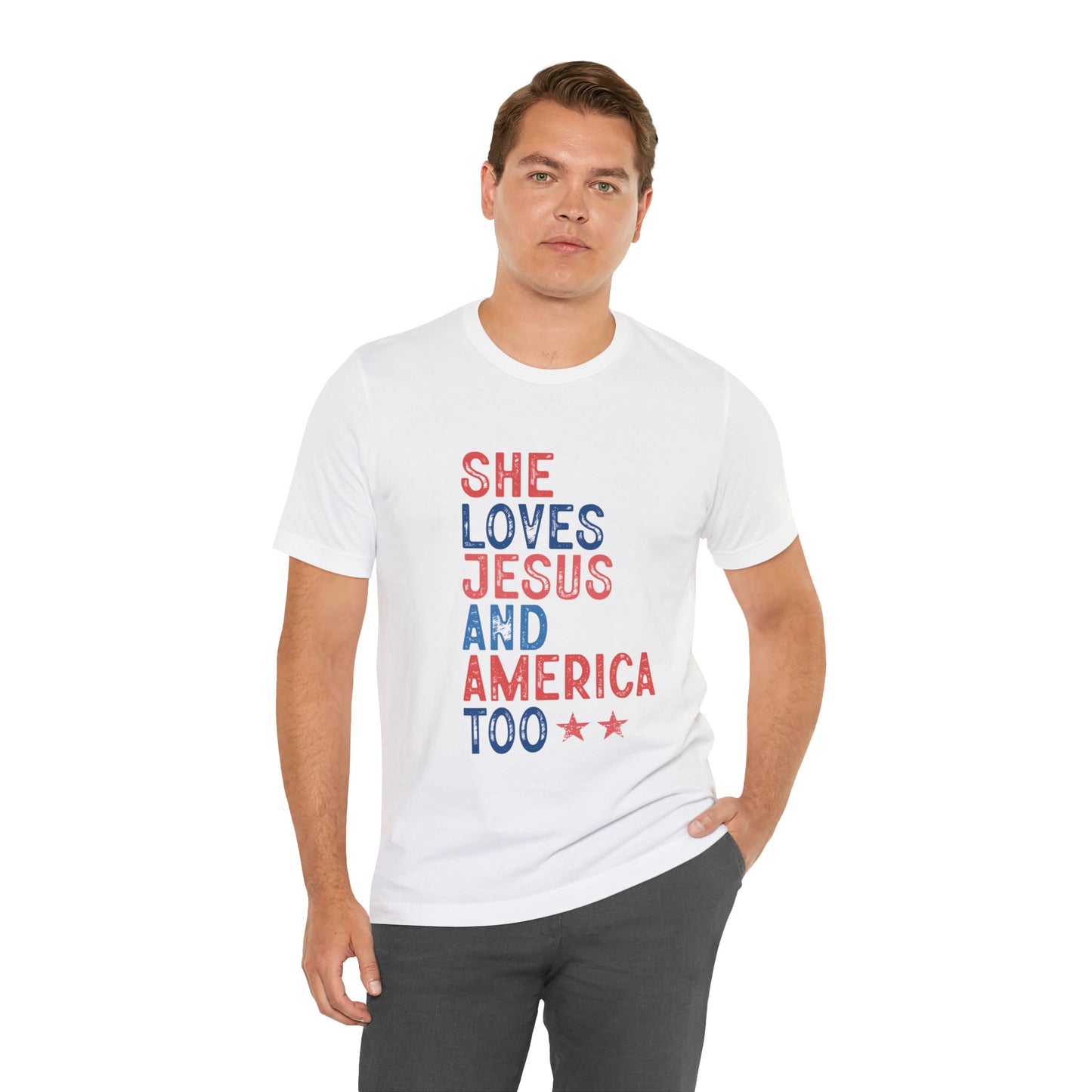She Loves Jesus and America T Shirt