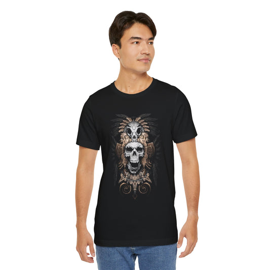 Warrior Skull Design  T Shirt