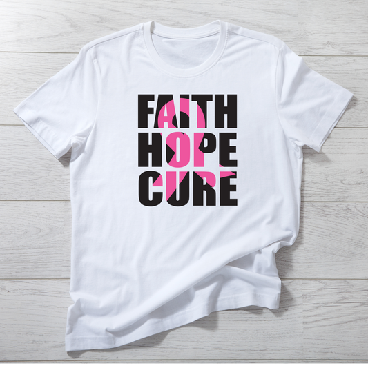 Cancer Faith Hope and Cure T Shirt