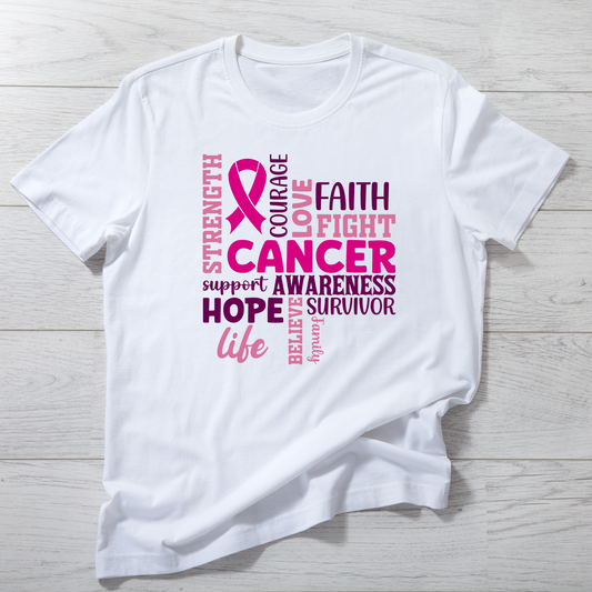 Cancer Strength and Courage T Shirt