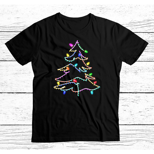 Neon Christmas Tree Holiday T Shirt