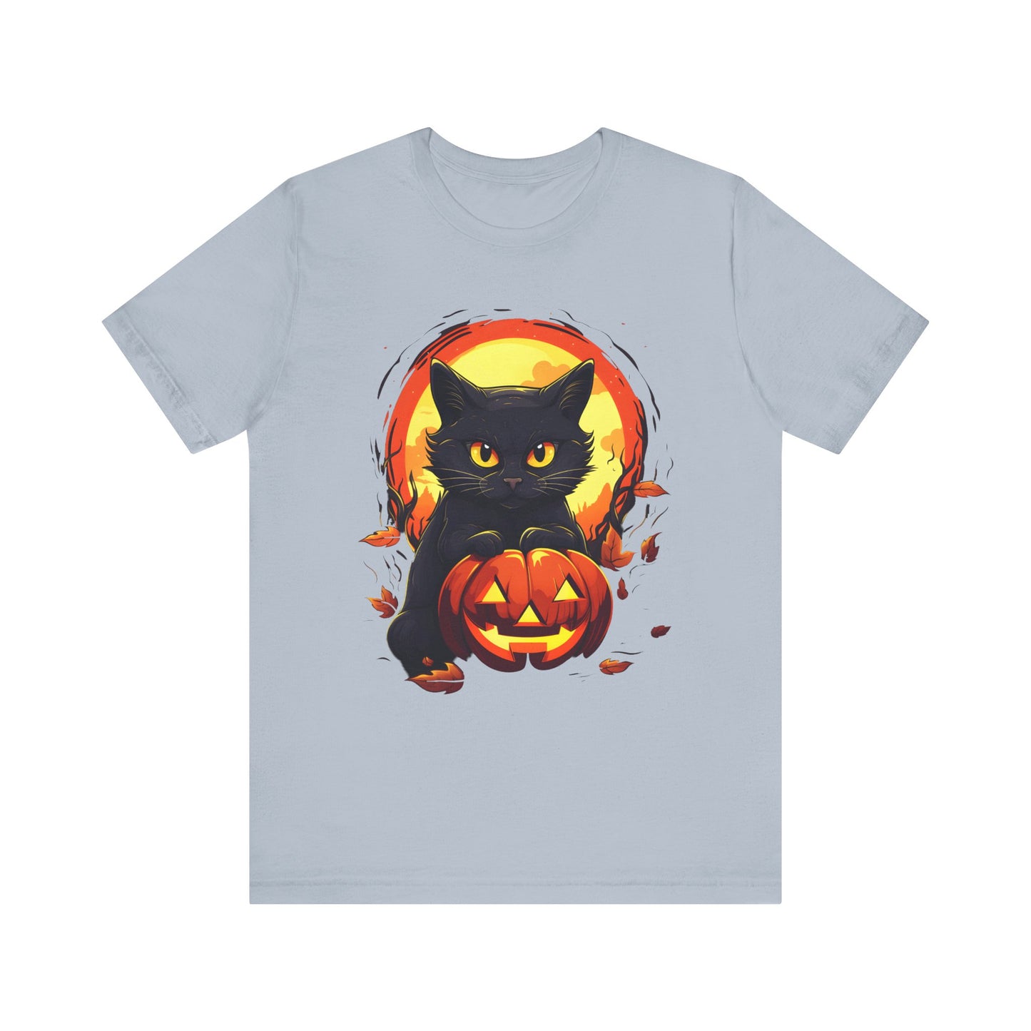 Halloween Cat and pumpkin T Shirt