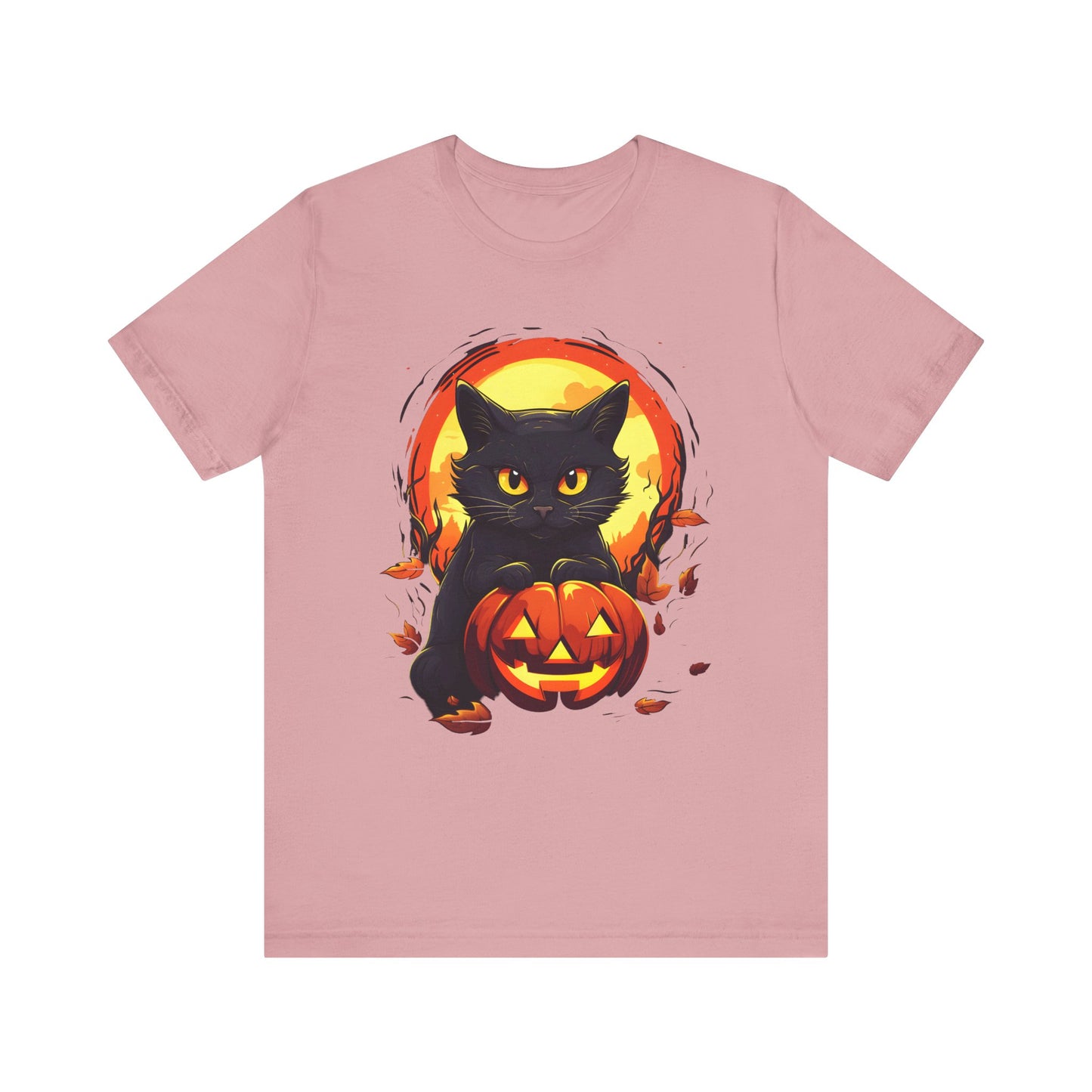 Halloween Cat and pumpkin T Shirt