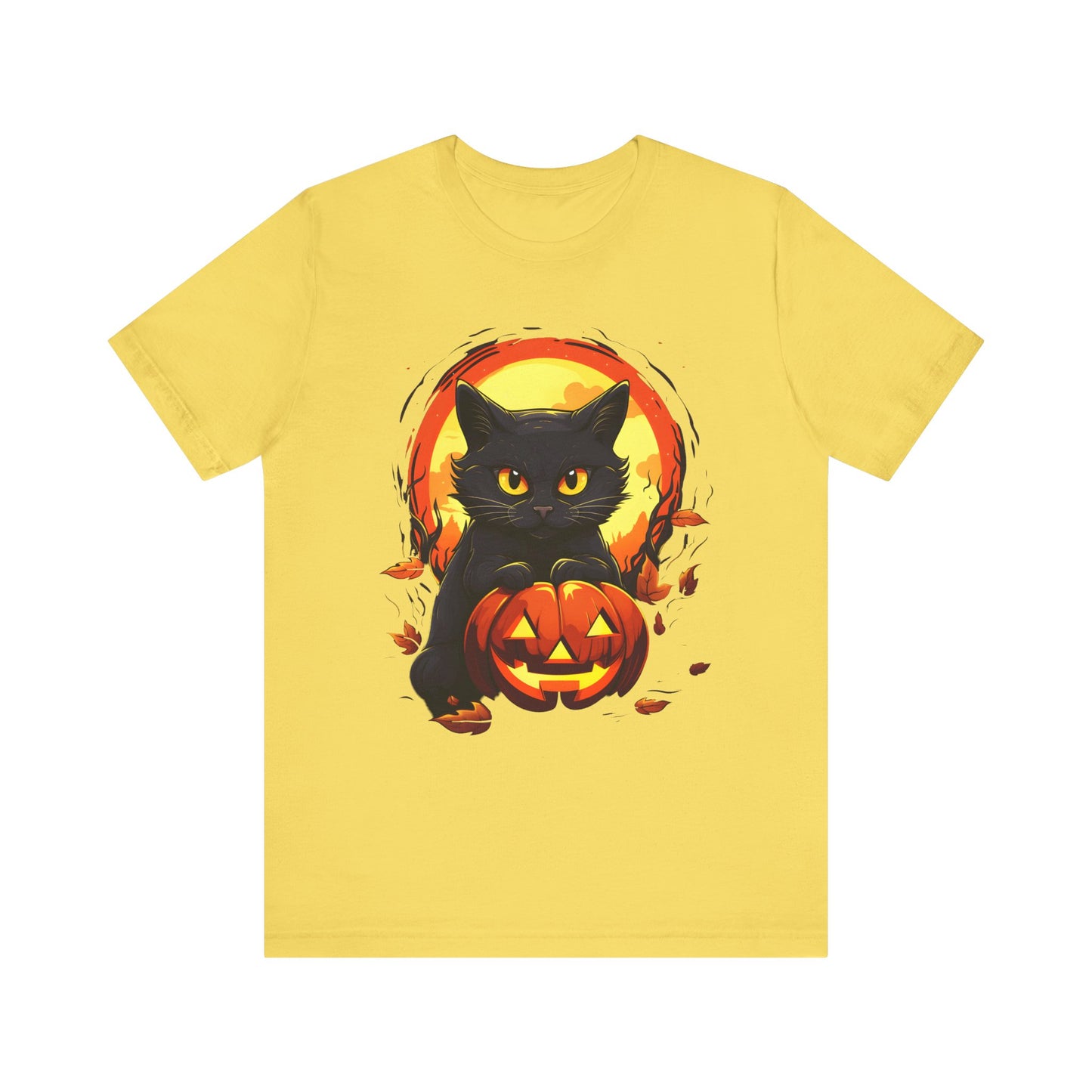 Halloween Cat and pumpkin T Shirt