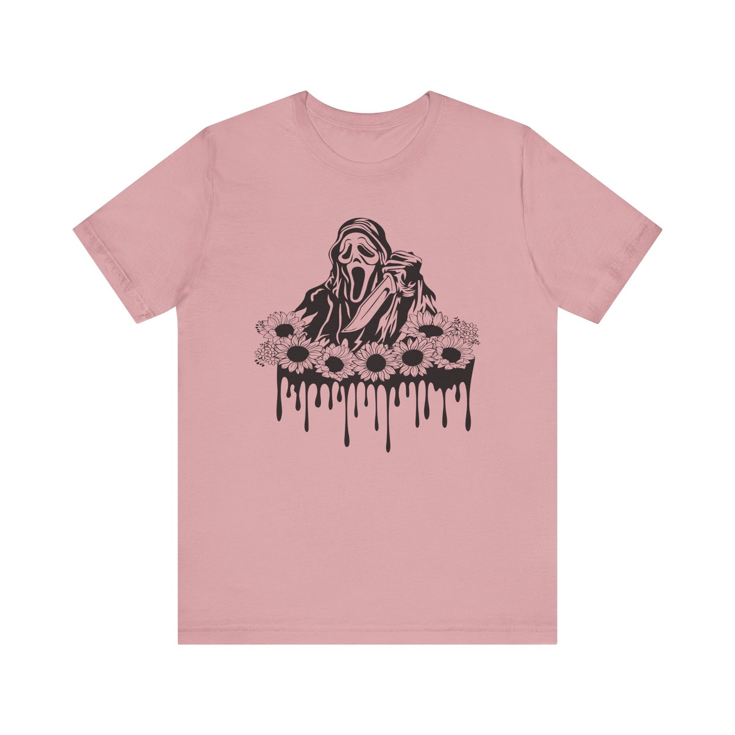 Halloween Ghost Face Sunflowers T Shirt