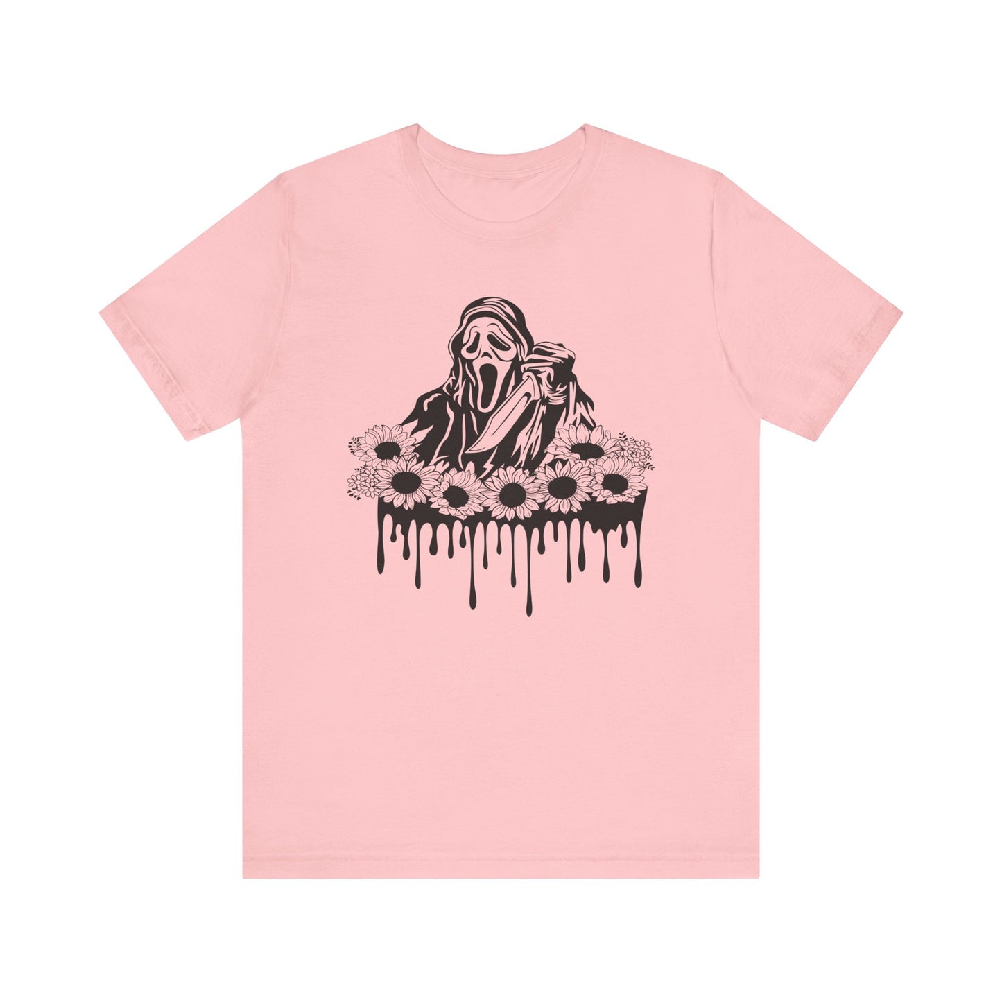 Halloween Ghost Face Sunflowers T Shirt