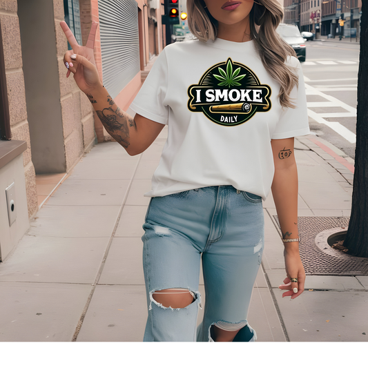 I Smoke Daily Graphic T Shirt