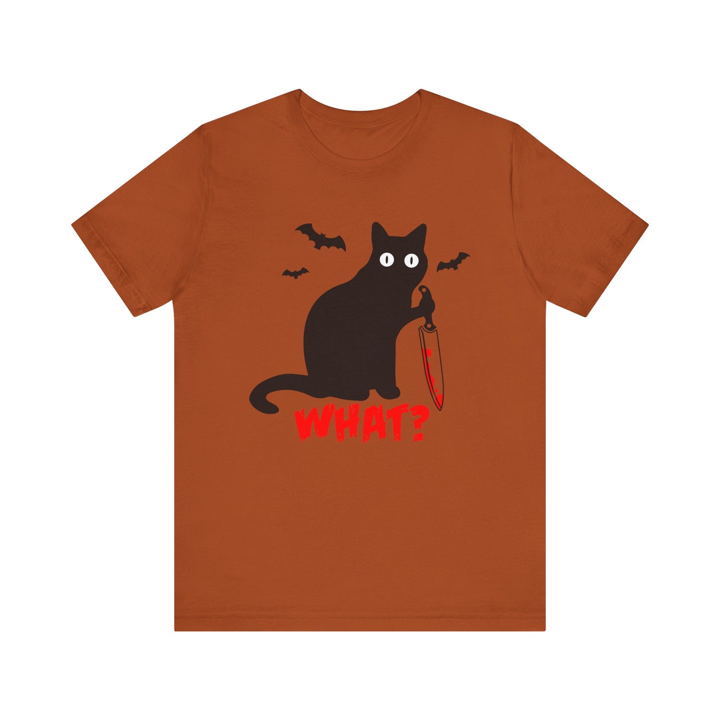 Halloween Black Cat What! T Shirt