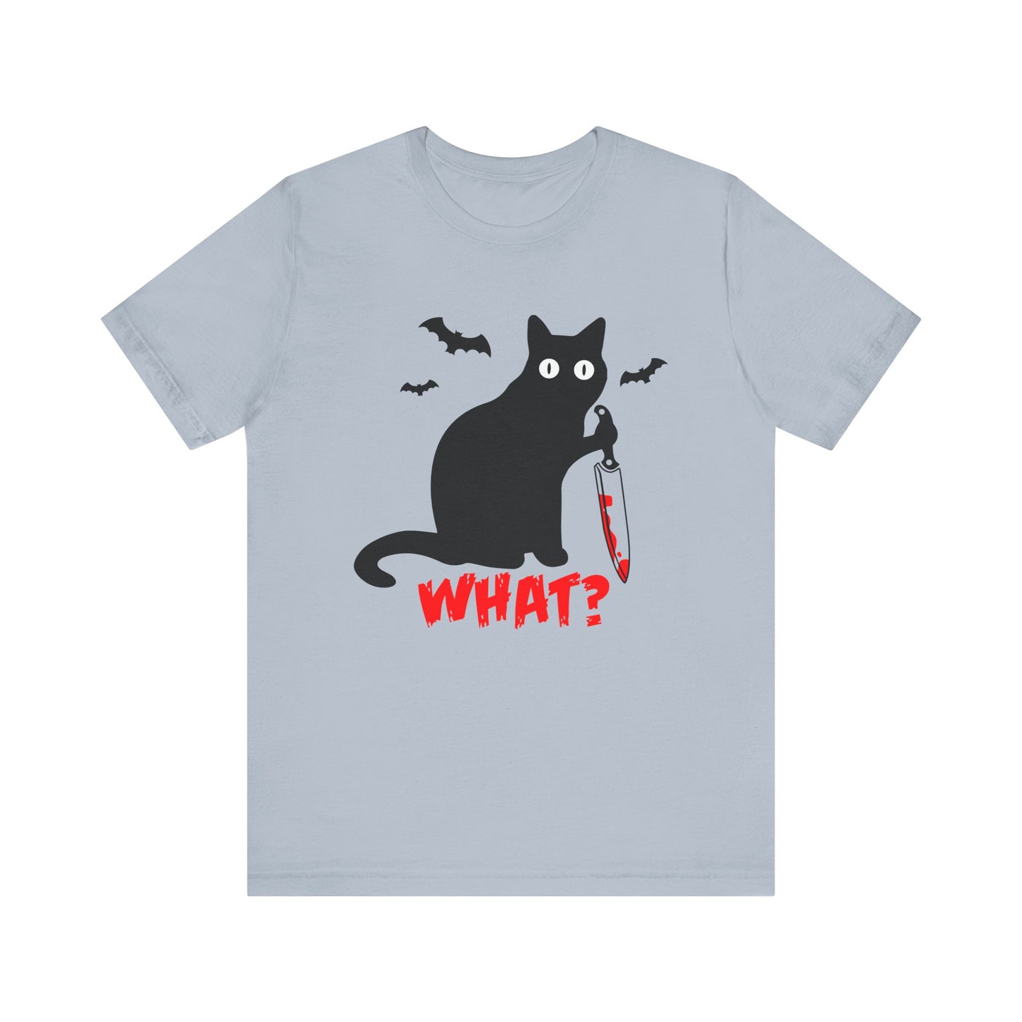 Halloween Black Cat What! T Shirt