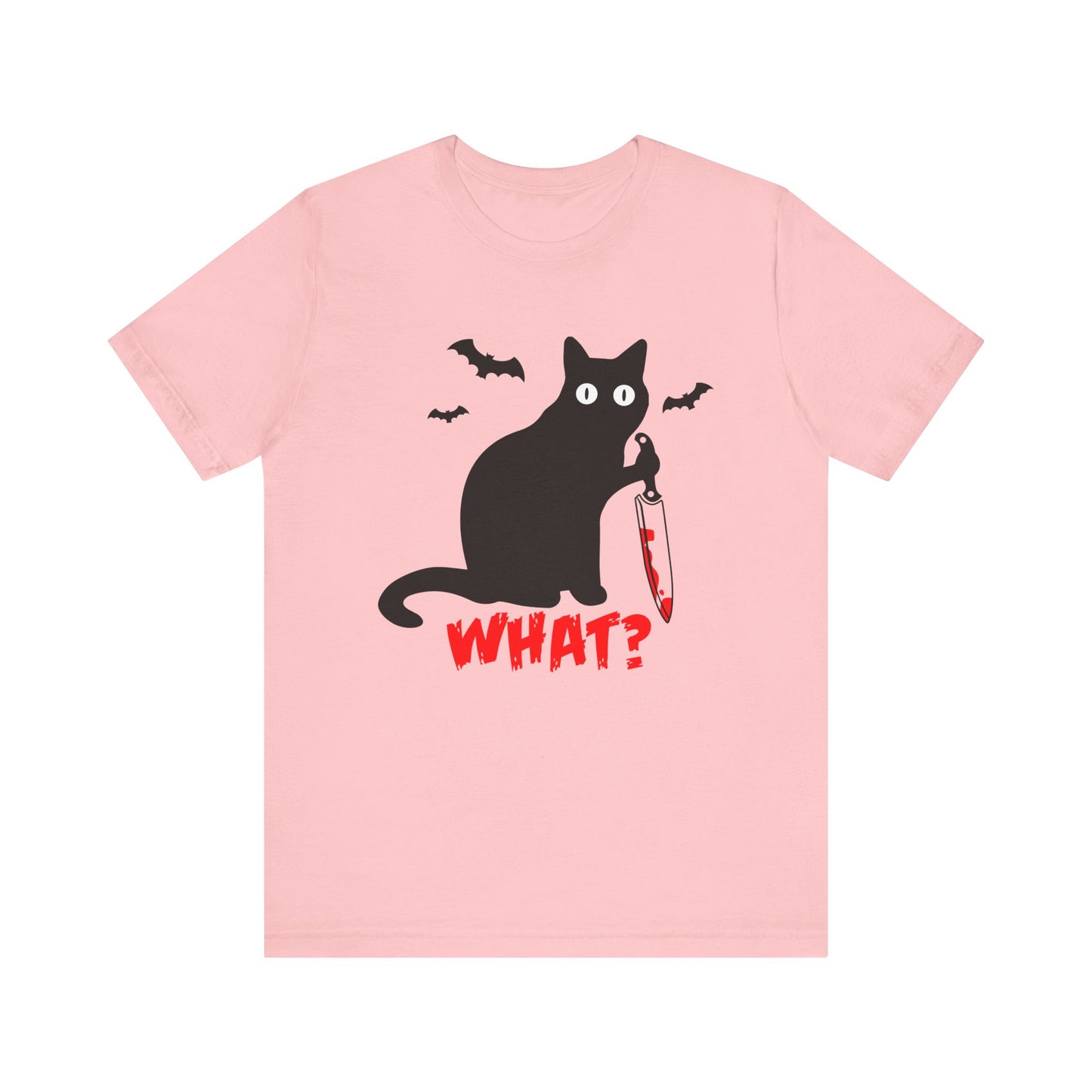 Halloween Black Cat What! T Shirt