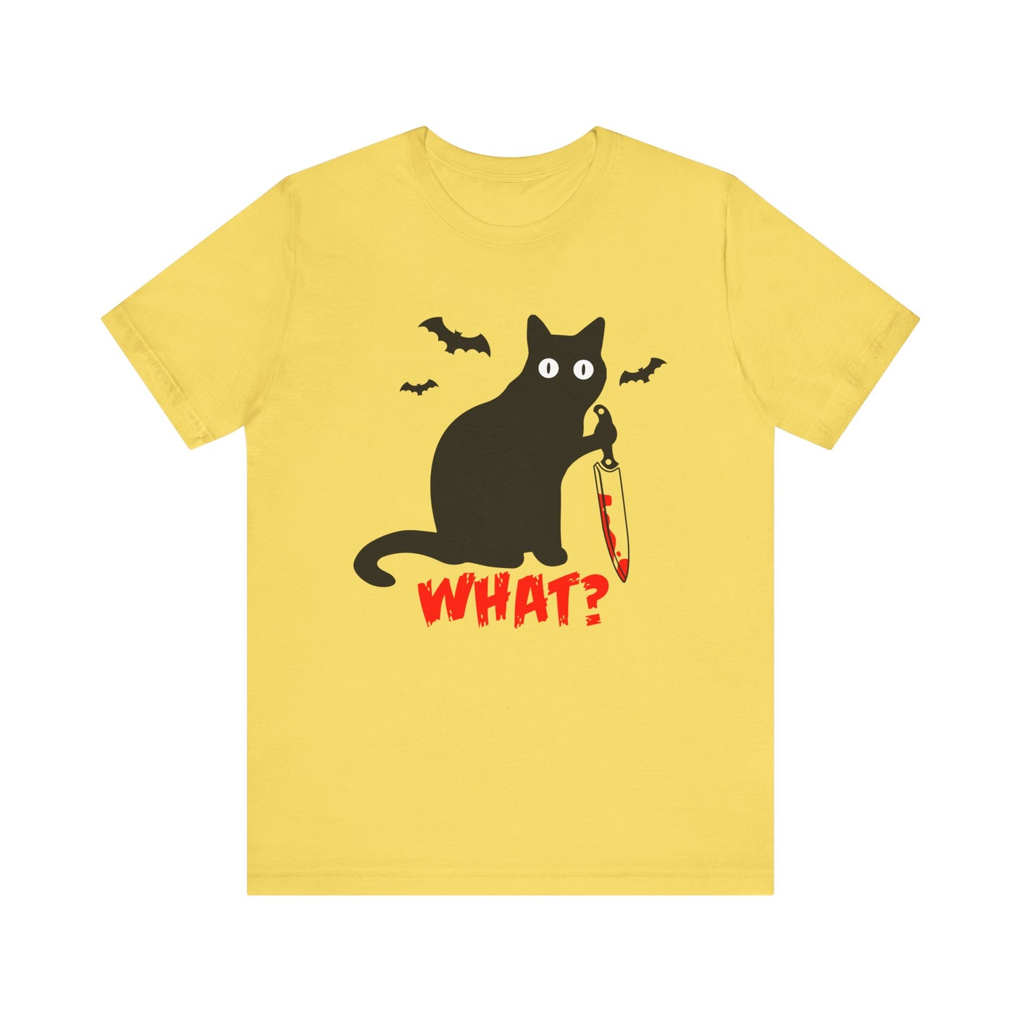 Halloween Black Cat What! T Shirt
